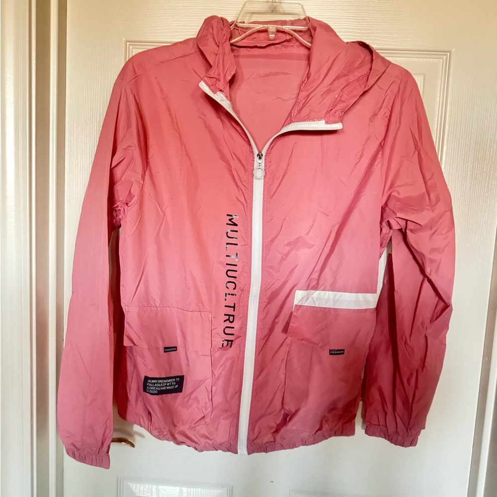Pink Windbreaker Jacket - Picture 1 of 6
